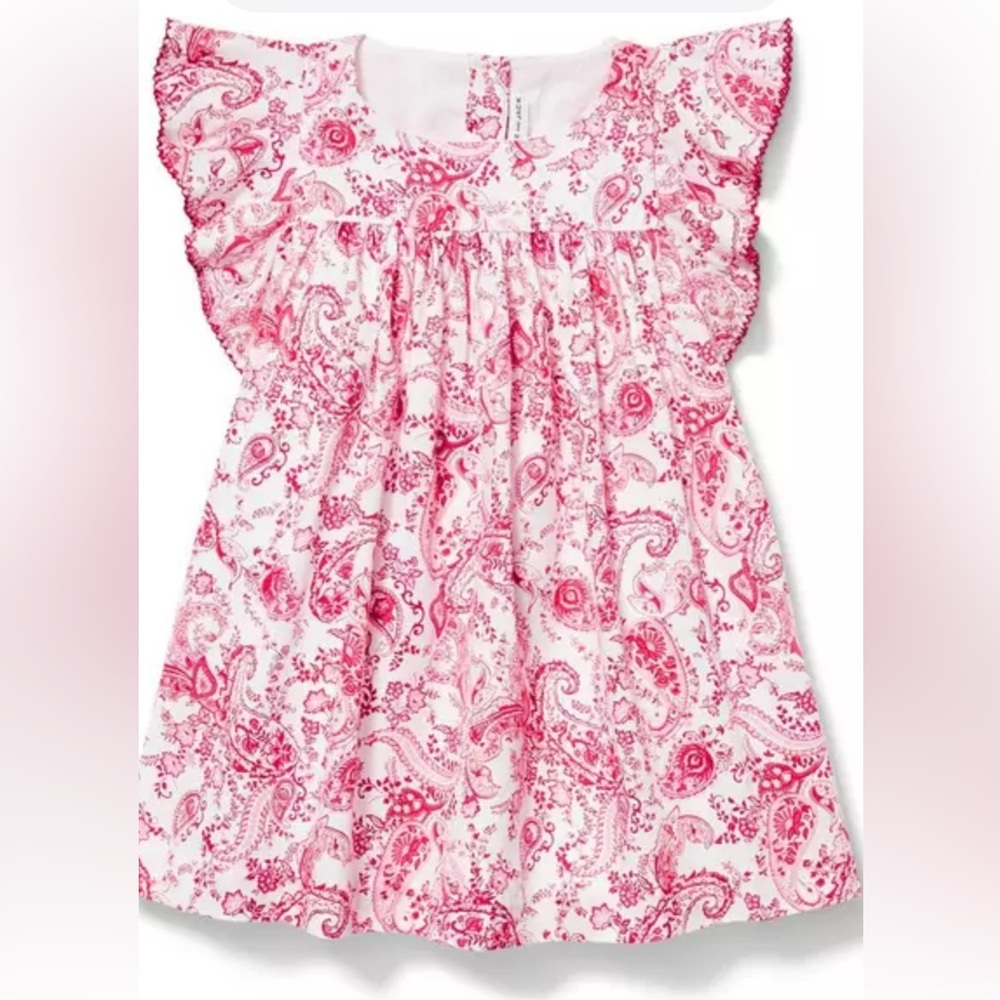 Janie & Jack Hot Pink Paisley Cotton Lined Dress 18-24 Months EUC